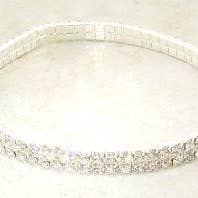 Oostenrijks kristal enkelbandje in witgouden overlay voor wholesale door SILVER MOON BAY