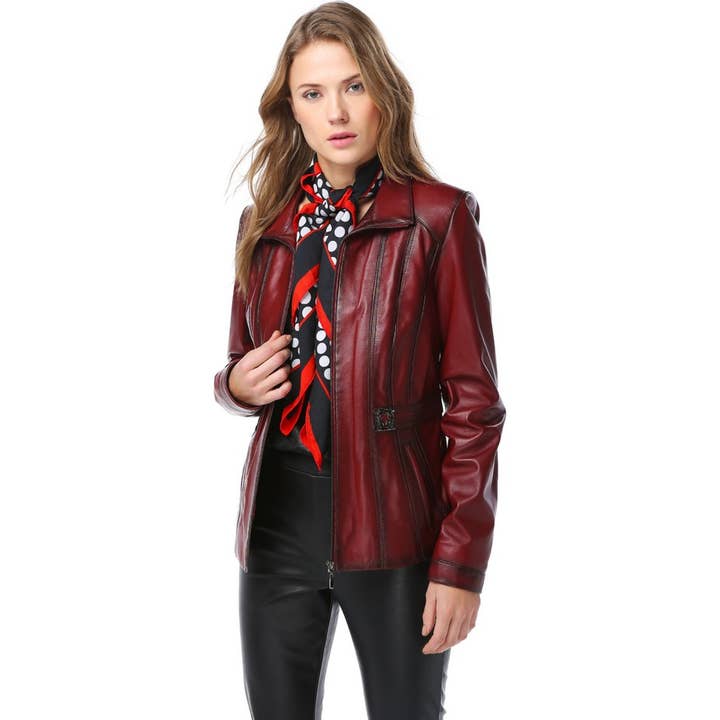 Damenjacke aus echtem Lammleder in Übergröße XS bis 5XL für den Großhandel von Dericlub