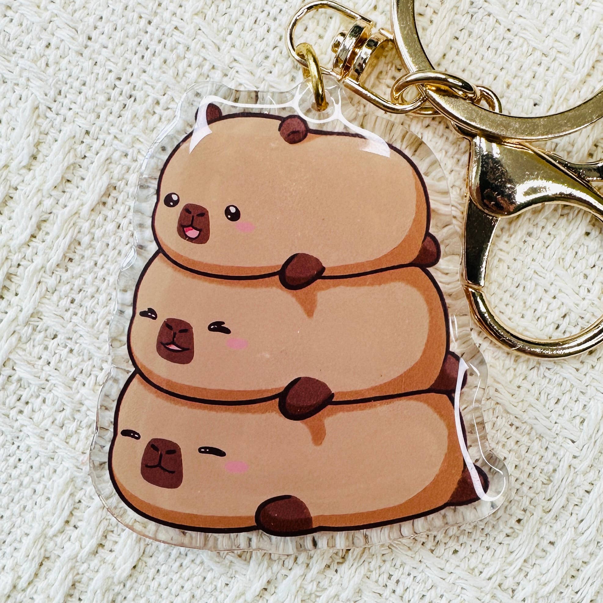CapyFun - Wholesale Keychain - Women's - Capybara Acrylic Keychain Cute Kawaii Dumpling Boba Tea Coffee Ice Cream Reading Orange Ramen Foodie Hot Pot Holiday Gift For Her26