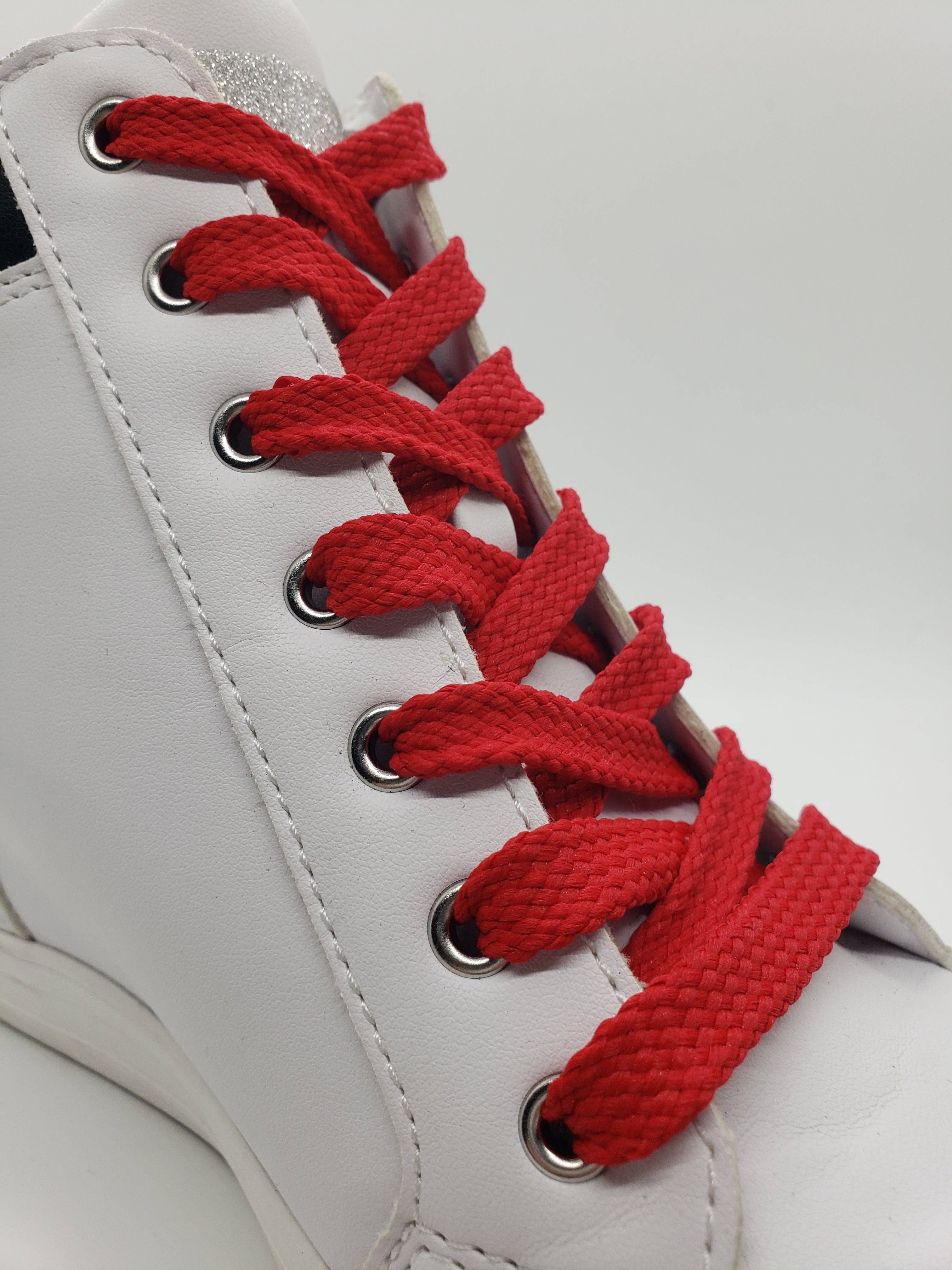 The Shoelace Factory - Vente Lacet – unisexe - Lacets plats solides - rouges0