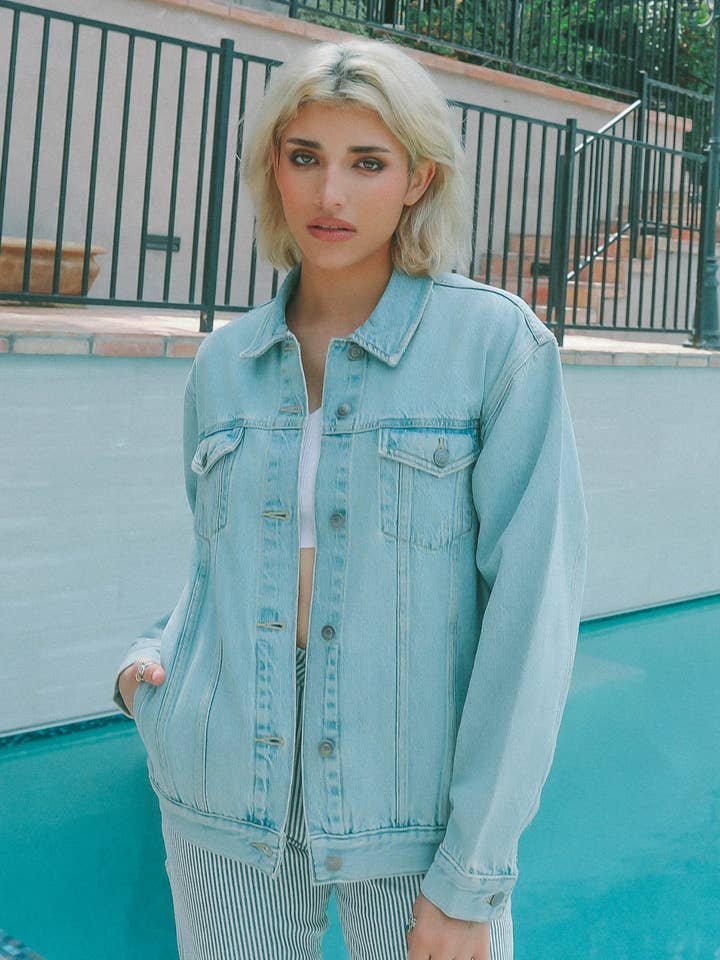 Canyon Bleach Denimjacka för wholesale av People Of Leisure