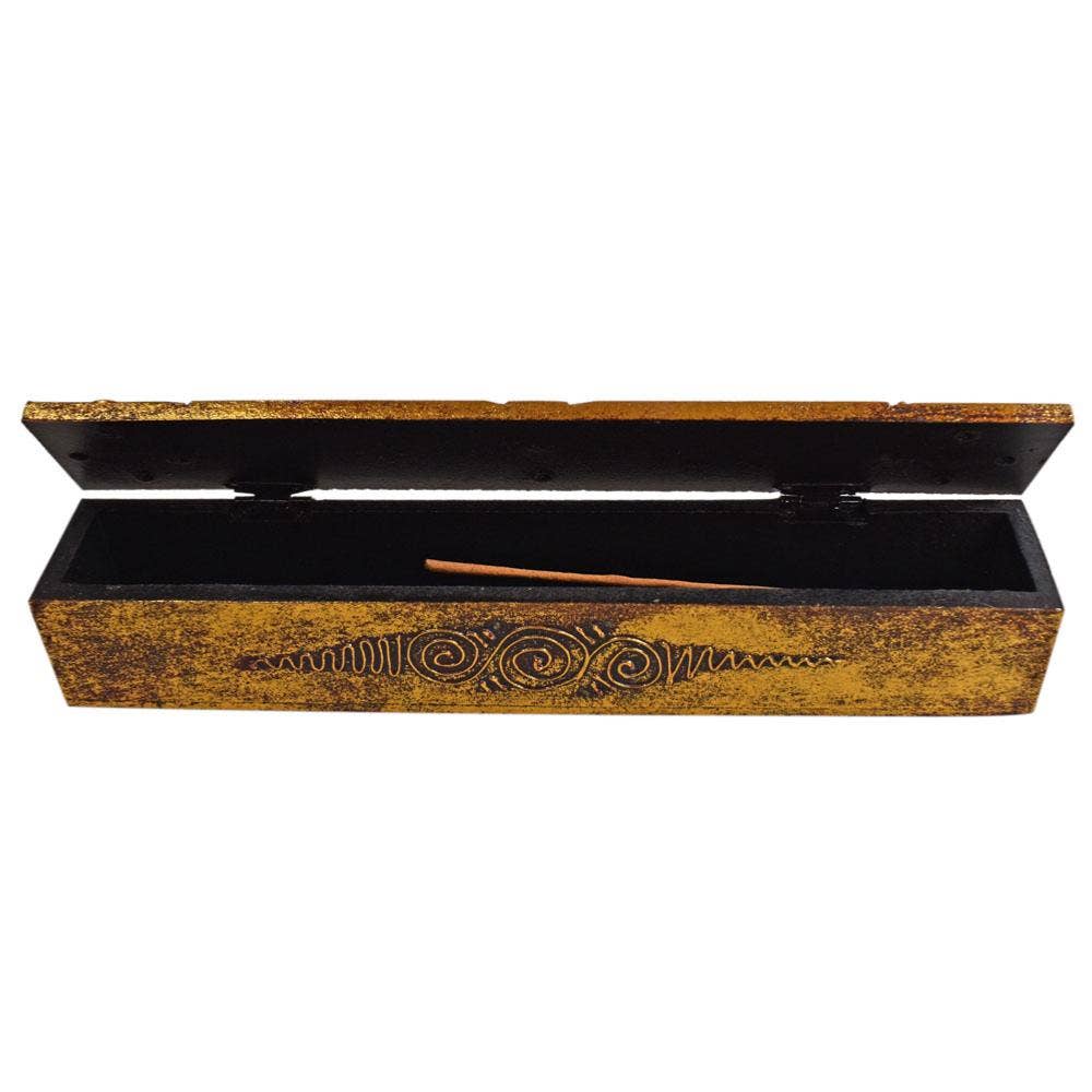 Shared Earth - Vente Porte-encens - Boîte à encens en bois design Troisième Œil 30 x 5 x 5 cm1