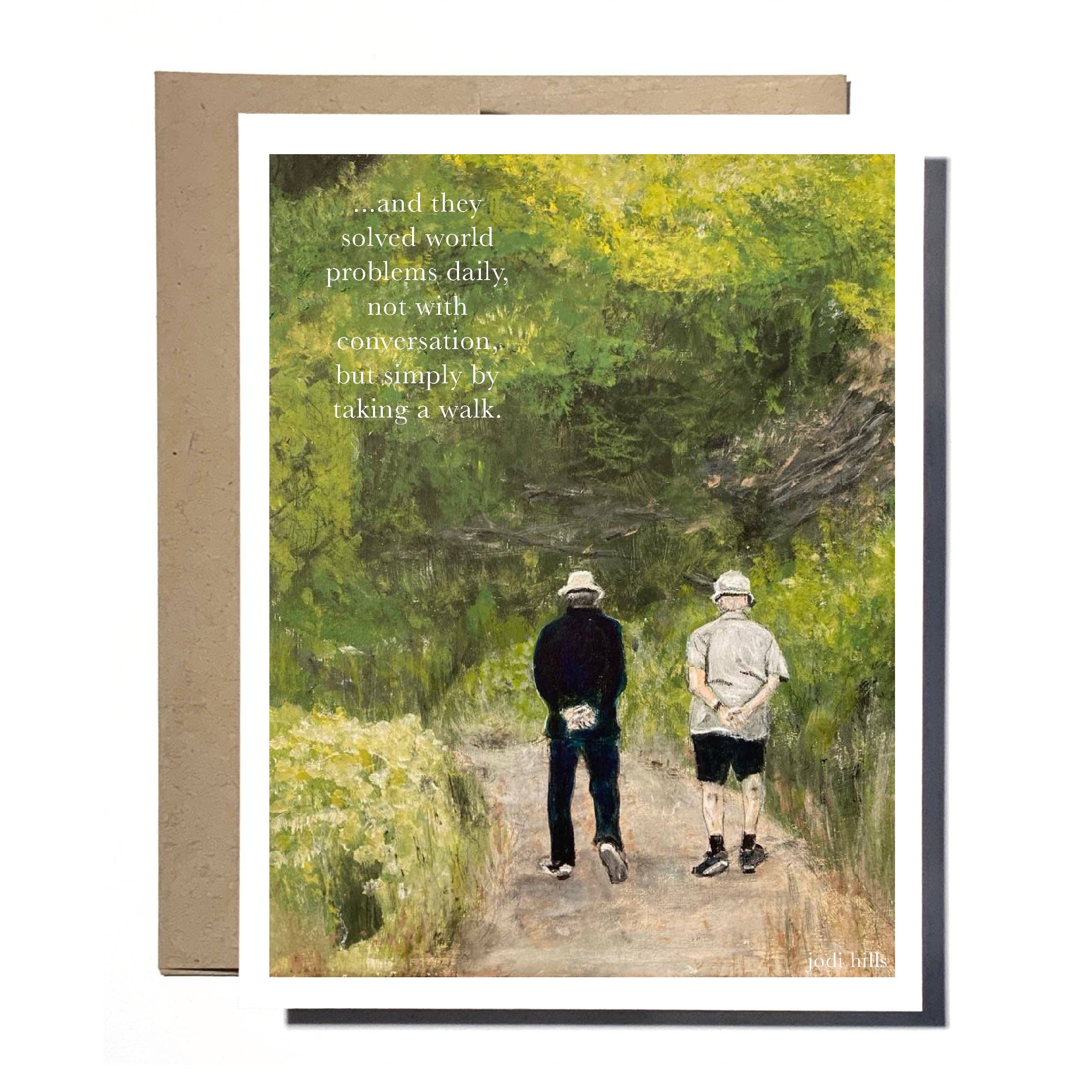 Studio J by Jodi Hills - Wholesale Everyday Greeting Card - walking men ⎮ France Greeting Card0