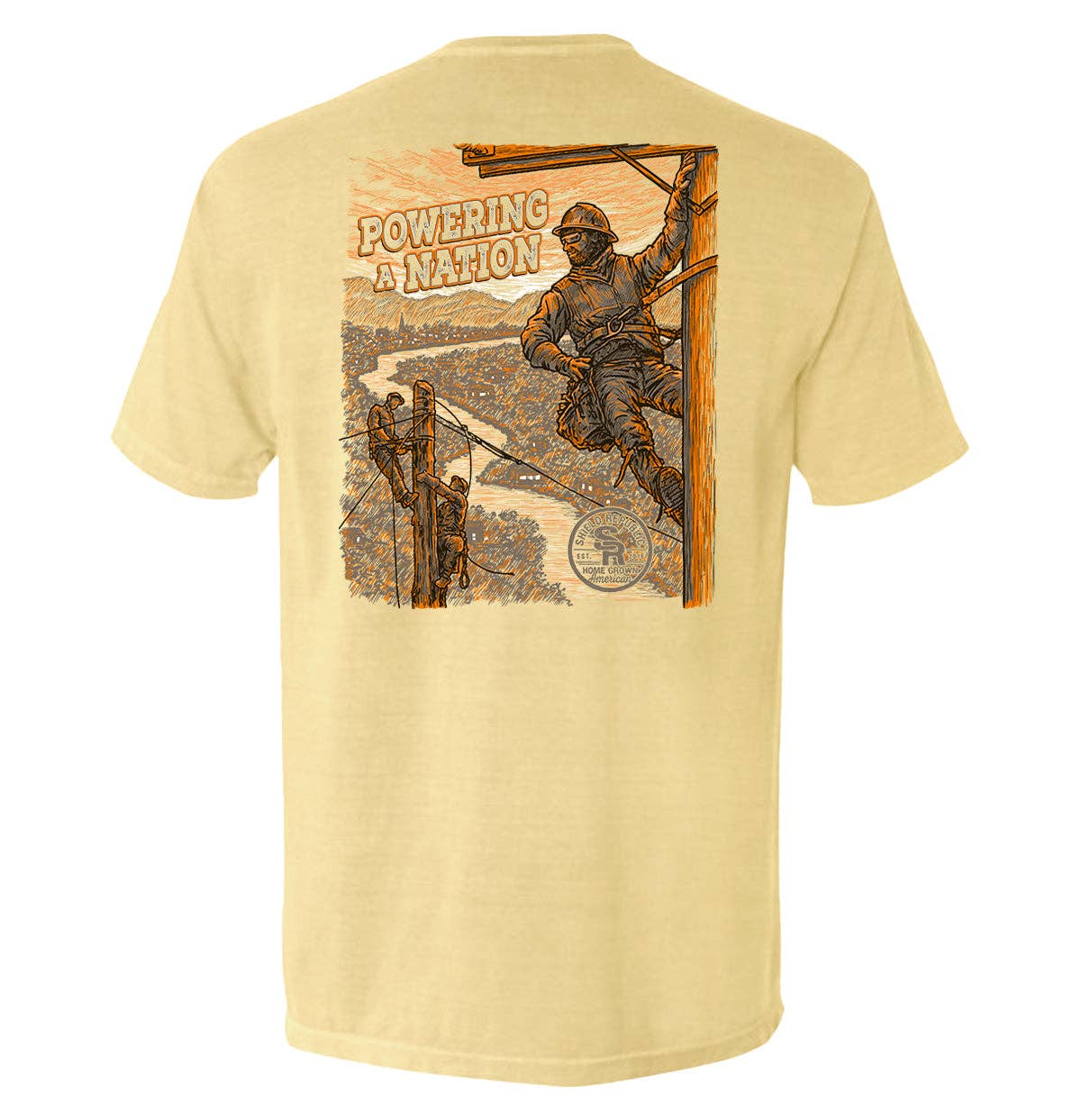 Butter Powering a Nation Pocket Tee for wholesale on Faire0