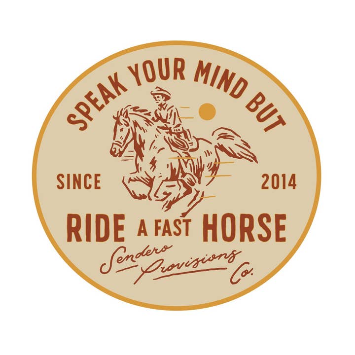 Fast Horse Sticker for wholesale by Sendero Provisions Company