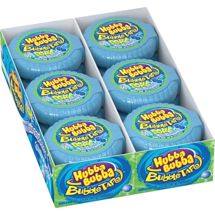 Cow Crack Wholesale - Wholesale Chewing Gum - Hubba Bubble Bubble Tape Sour Blue Raspberry