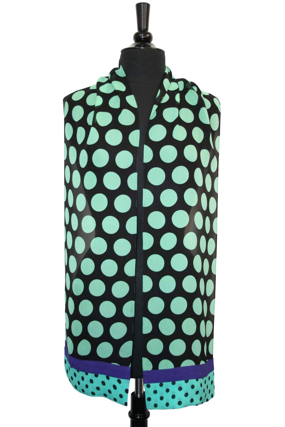 Kavita - Wholesale Scarf - Women's - Dot Venice Scarf - Green/Peri