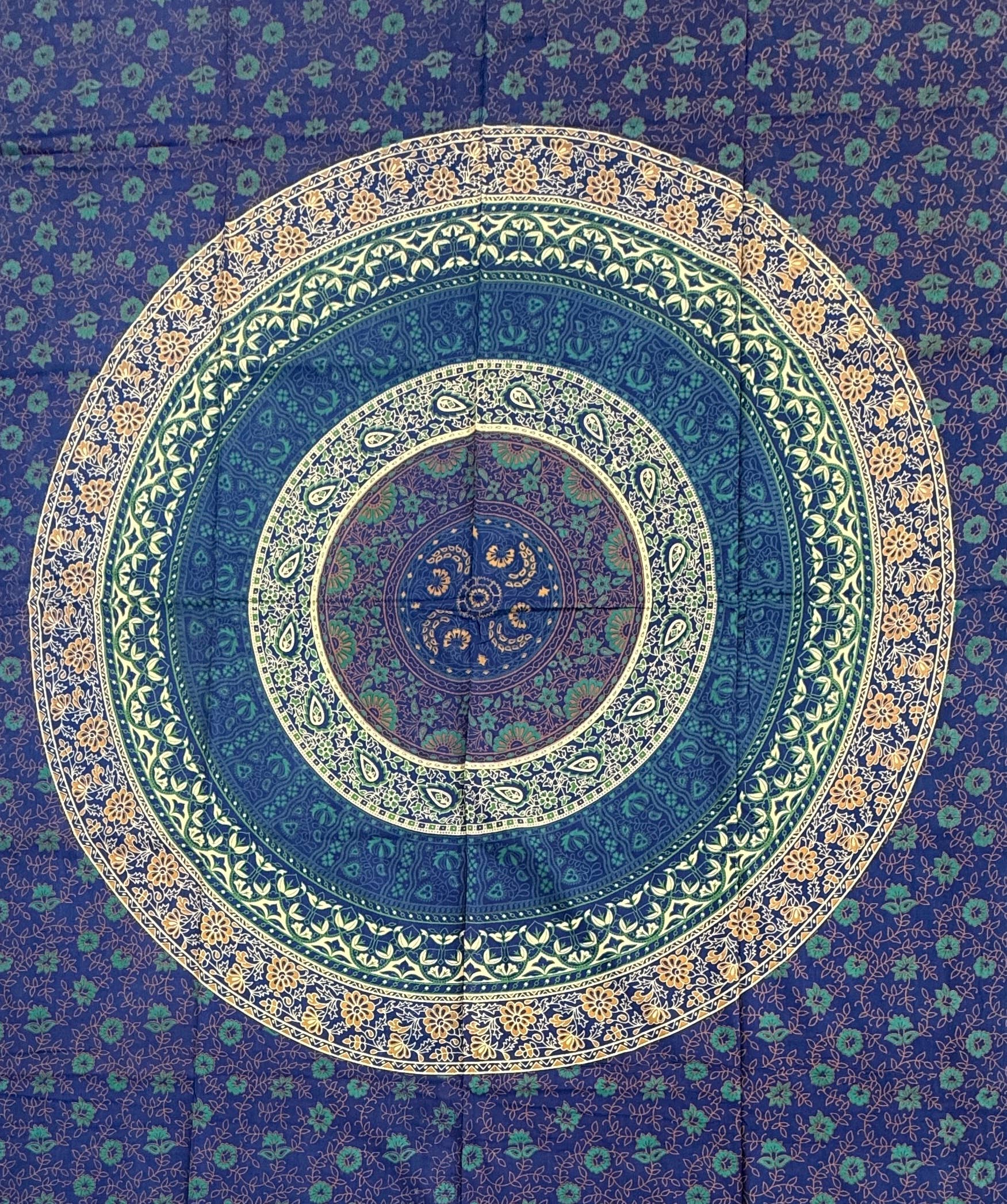 Lungta Imports - Wholesale Tapestry/Textile - Floral Mandala Tapestry Wall Decor Beach Throw 80X50 Inches12