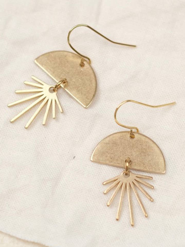 FARN OHRRINGE // Gold, Messing, Schmuck, Nachhaltig, Fair für den Großhandel von BRASSCAKE Jewelry
