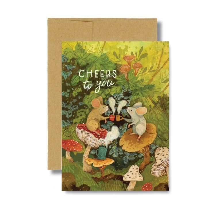Canyon & Cove Art - Wholesale Verjaardagskaartje - Paddenstoel Proost Verjaardagskaart3