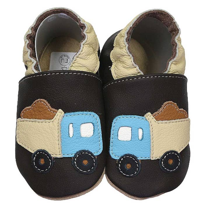 Crawling shoes Truck brown for wholesale by HOBEA-Germany GmbH