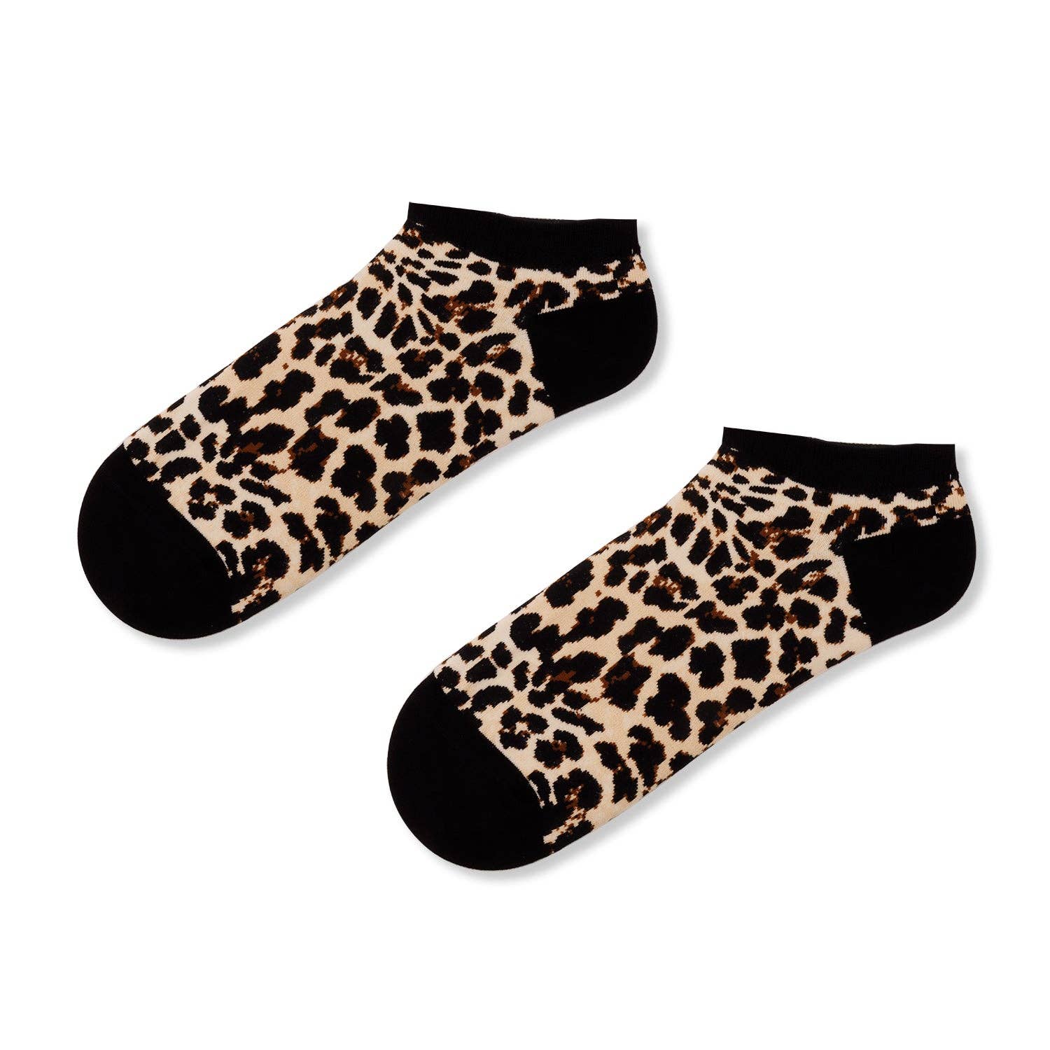 Marc JoJo - Venta al por mayor Calcetines - Mujer - Calcetines de Estampado de Leopardo con Detalles Negros 🐆🖤0