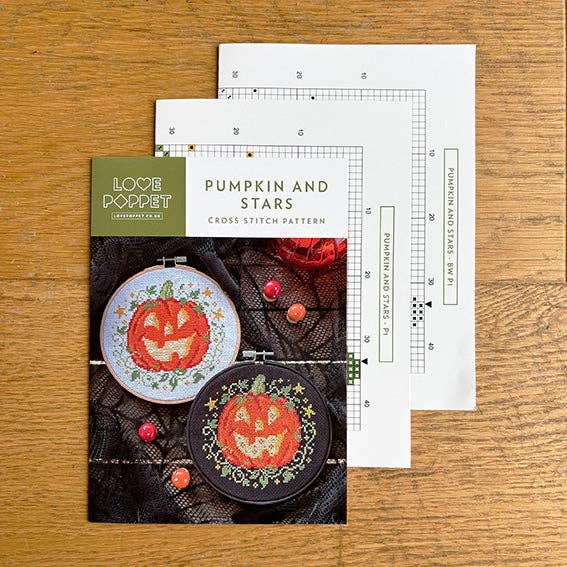 Pumpkin and Stars - Printed Chart for wholesale by Love Poppet