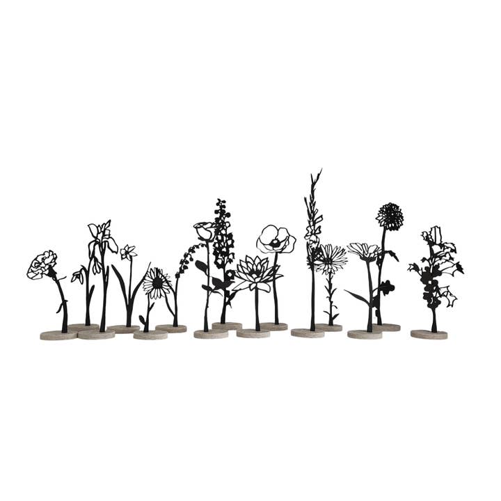 Joeff - Vente Décorations de table - Fleurs de naissance | Bois noir