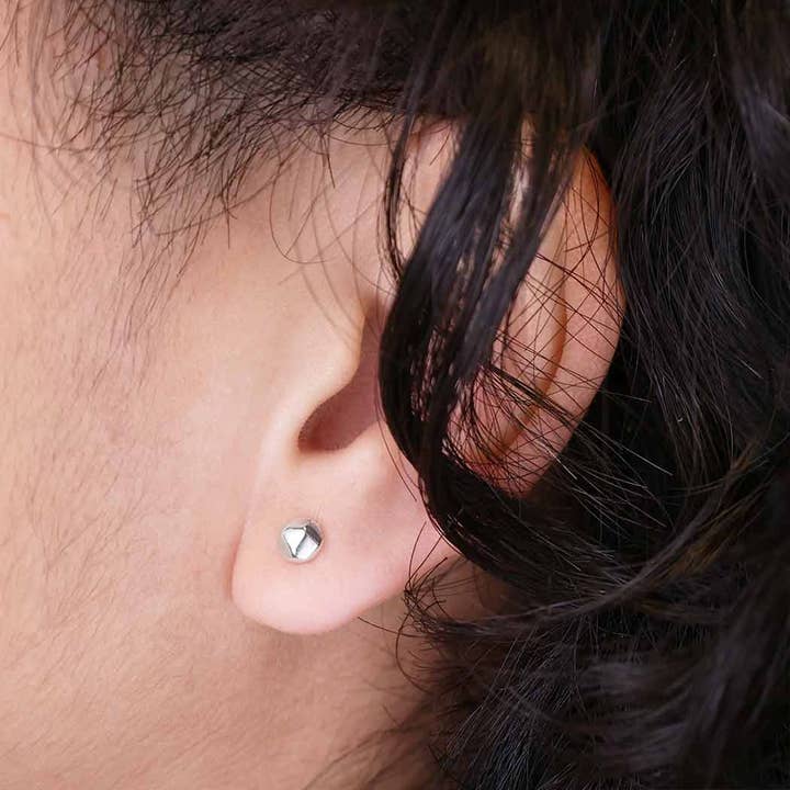 Nina Designs - Wholesale Stud/Post Earrings - Sterling Silver Nugget Post Earrings 5x5mm