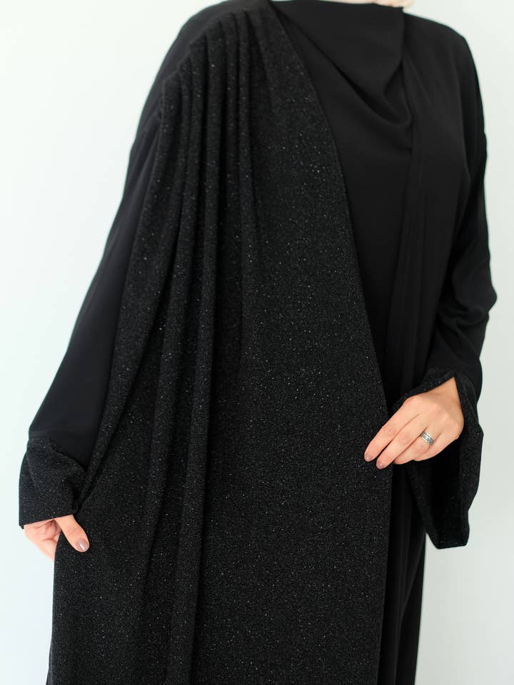 SAIS Fashion - Wholesale Kaftan - Women's - 2-Piece Abaya with Scarf in Mocha Mousse and Black