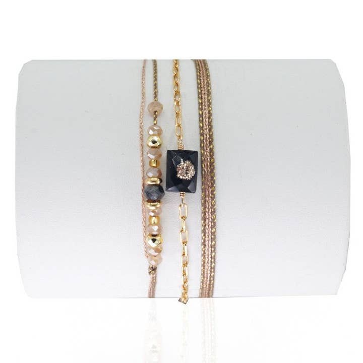 Pulsera Lena Black Onyx 24 para mujer para venta al por mayor de LOetMA