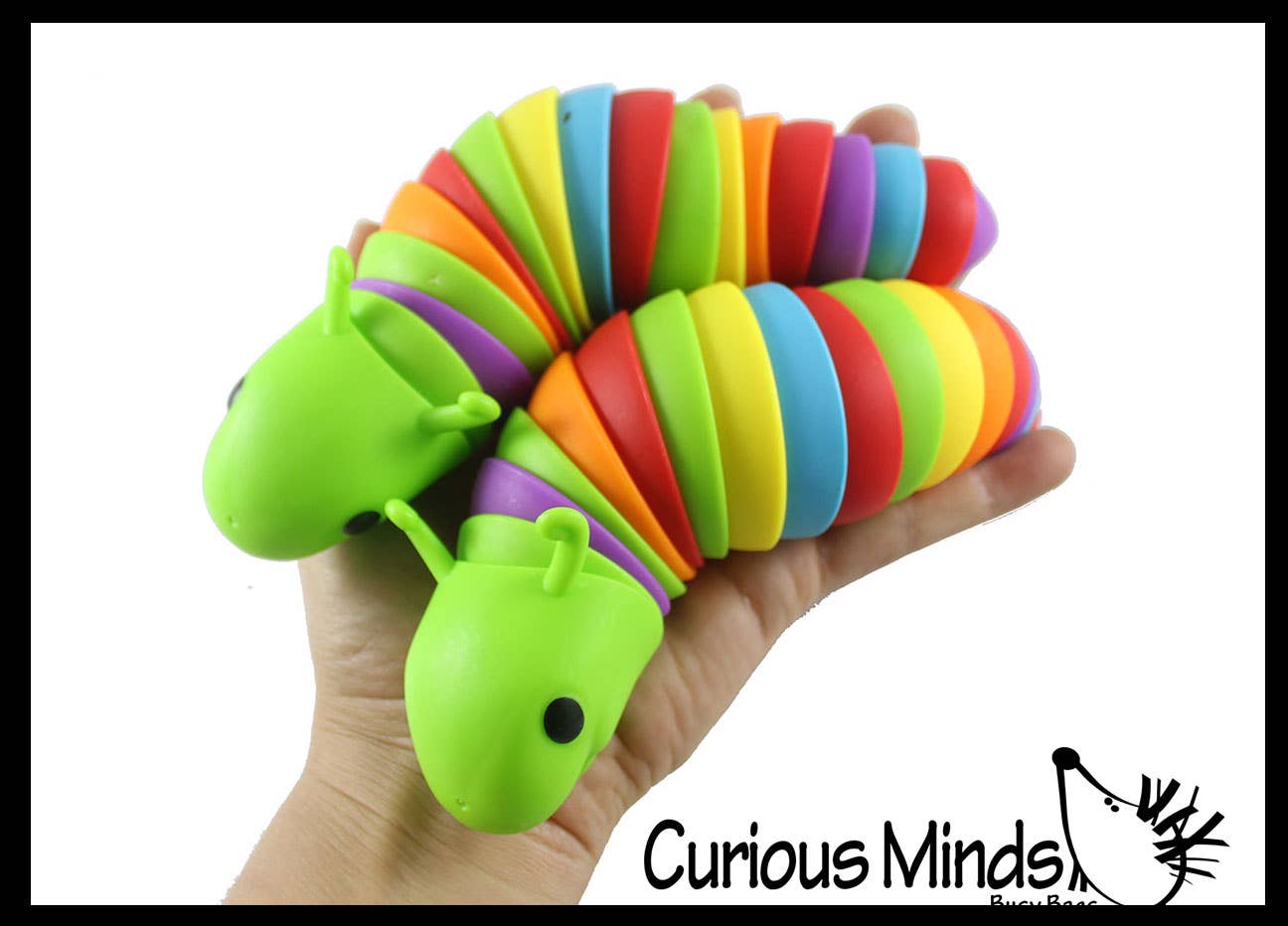 Curious Minds Toys - Venta al por mayor Pelota antiestrés - Niños - 1 Fidget Caterpillar, gran babosa articulada y móvil6