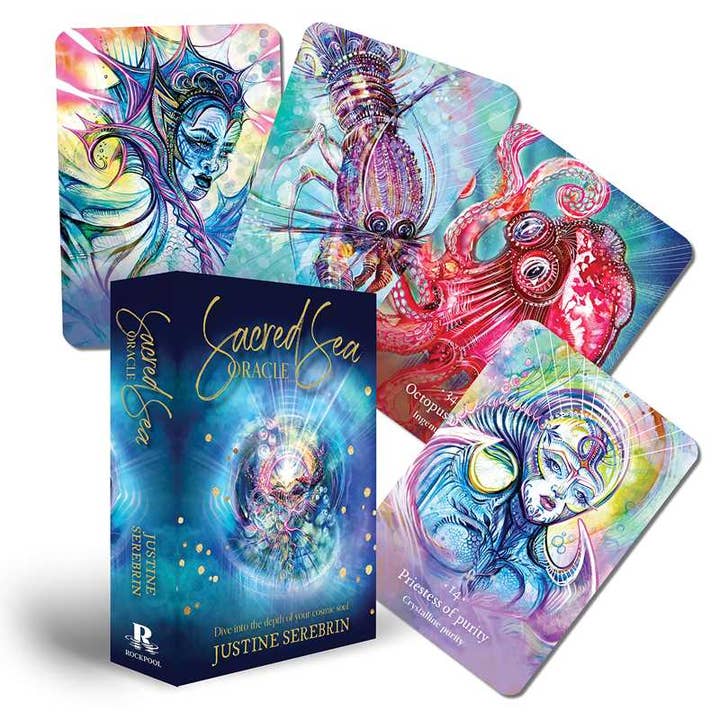 Simon & Schuster - Wholesale Tarot Cards - Sacred Sea Oracle by Justine Serebrin