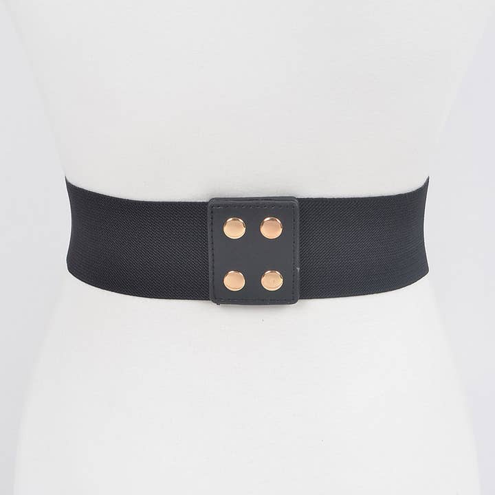3AM BY H&D ACCESSORIES - Wholesale Belt - Women's - Metal Buckle Stretch Waist Belt