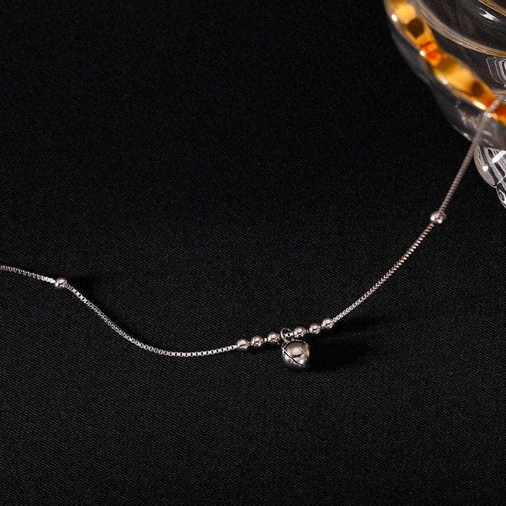 Perimade & Co. LLC - Wholesale Anklet - Dainty Gold Bell Charm Anklet in 925 Sterling Silver5