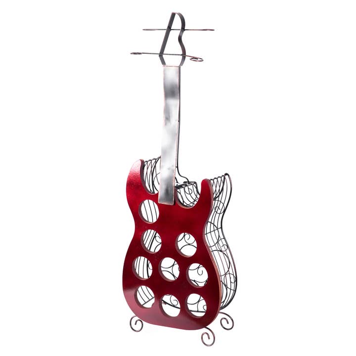 Quickway Imports - Wholesale Bottle rack/holder - Guitar Shaped Freestanding Decorative Wine Holder - 9 Bottle2