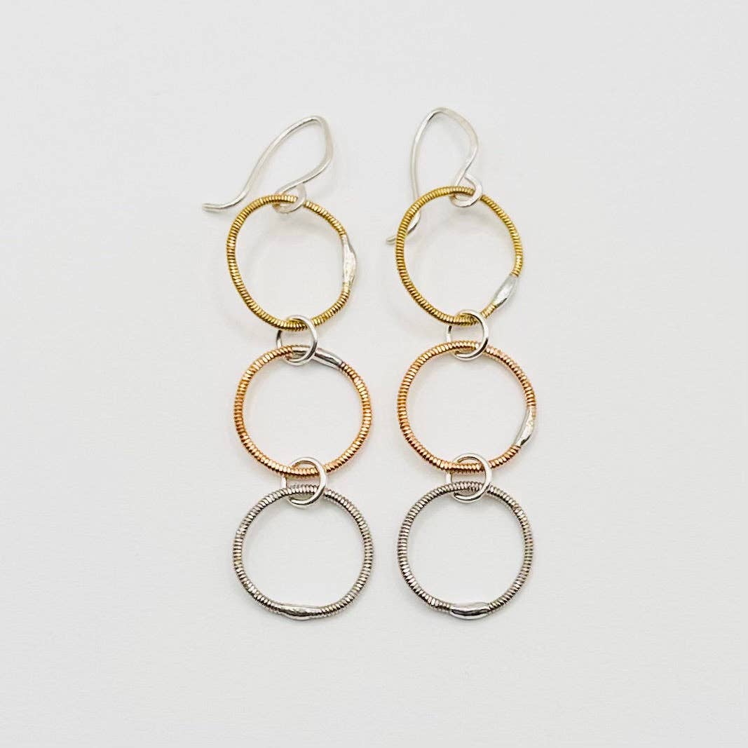 Middle Sister Designs - Wholesale Dangle Earrings - Triple Circle Dangle Earrings2