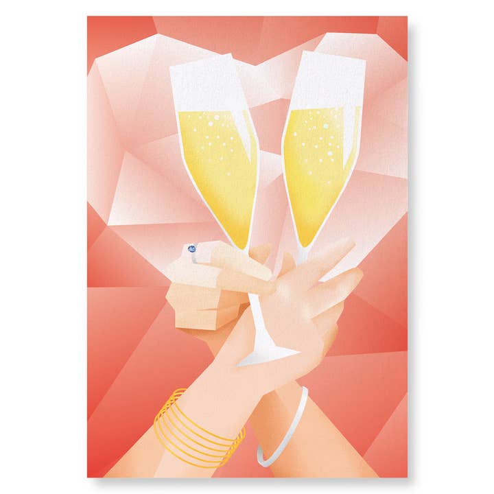 TOAST OF MRS AND MRS: 2xPrints for wholesale by Ezen Trade