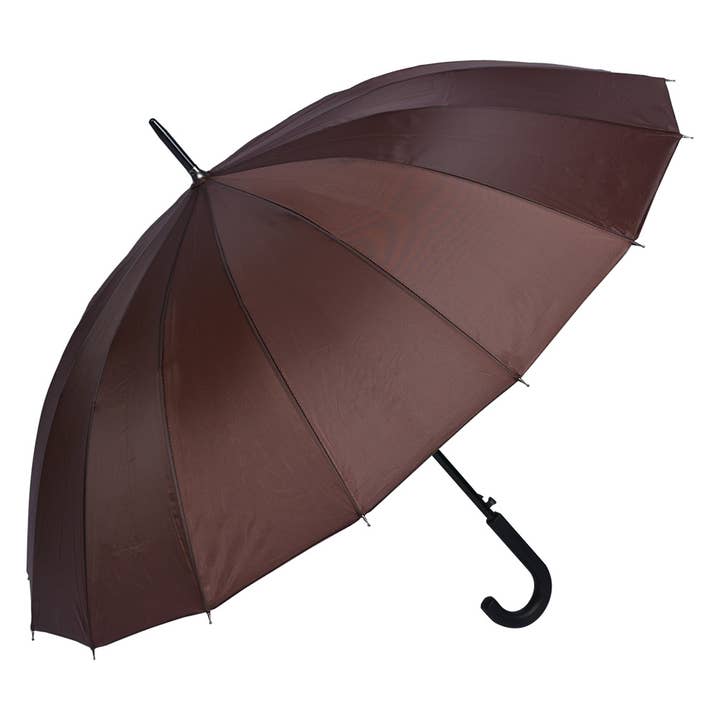 Clayre & Eef - Wholesale Umbrella - Unisex - JZUM0064CH Adult Umbrella 60 cm Brown Synthetic
