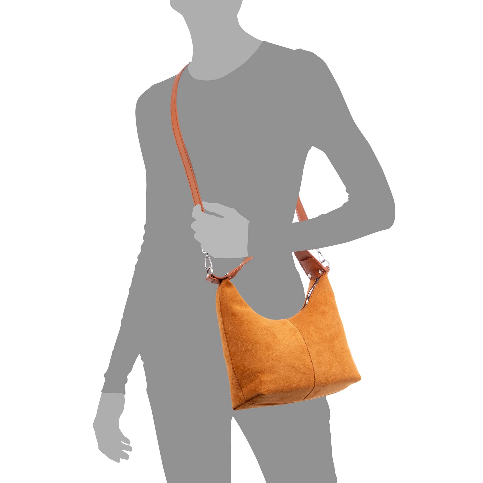 FIRENZE ARTEGIANI - Vendita all'ingrosso Tracolla - Donna - Atina borsa a tracolla in vera pelle scamosciata.9