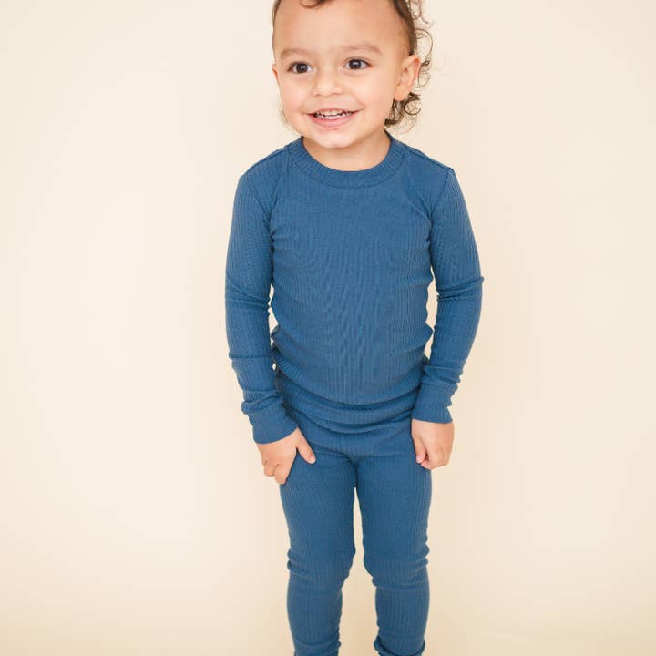 bug + bean kids - Wholesale Top & Pant Set - Kids - Organic Cotton 2-Piece Set - Ocean Blue3
