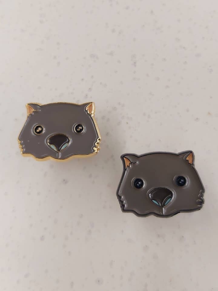 Wombat Enamel Pin for wholesale by Patch Press