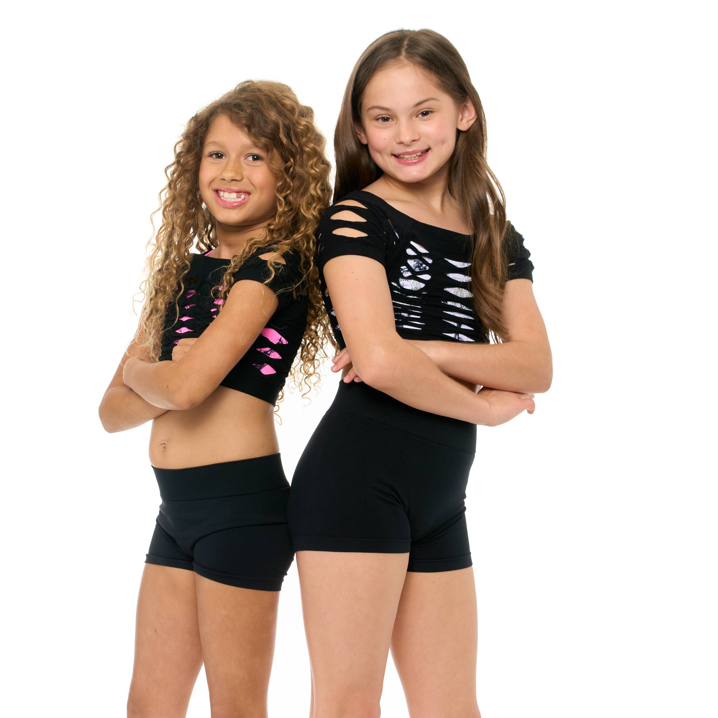 Malibu Sugar - Wholesale Tank Top - Kids - Malibu Mesh Crop Top for Dance Girls (8-14) One Size6