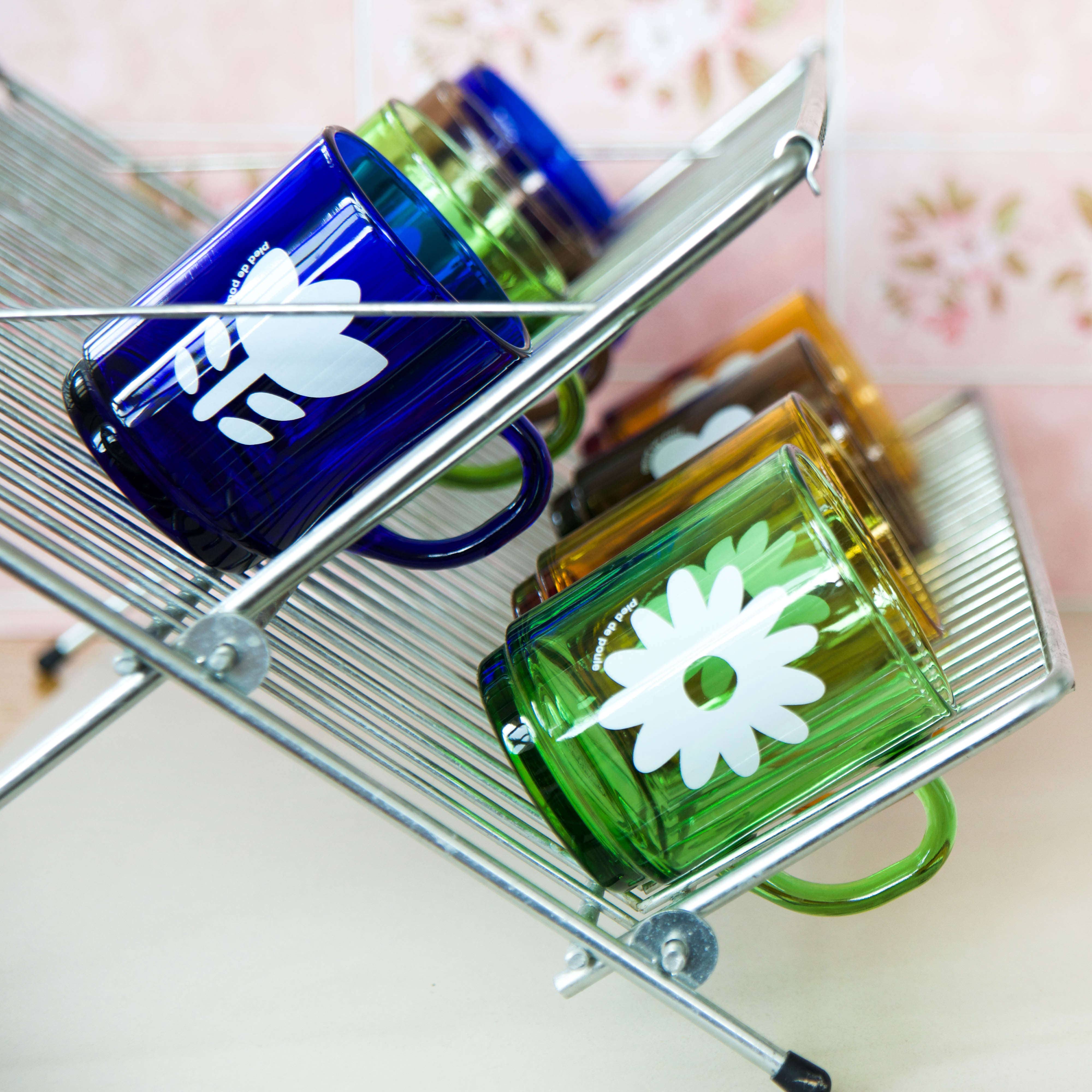 Pied De Poule - Wholesale Coffee Mug - Duralex mug - “RETRO” BLUE1