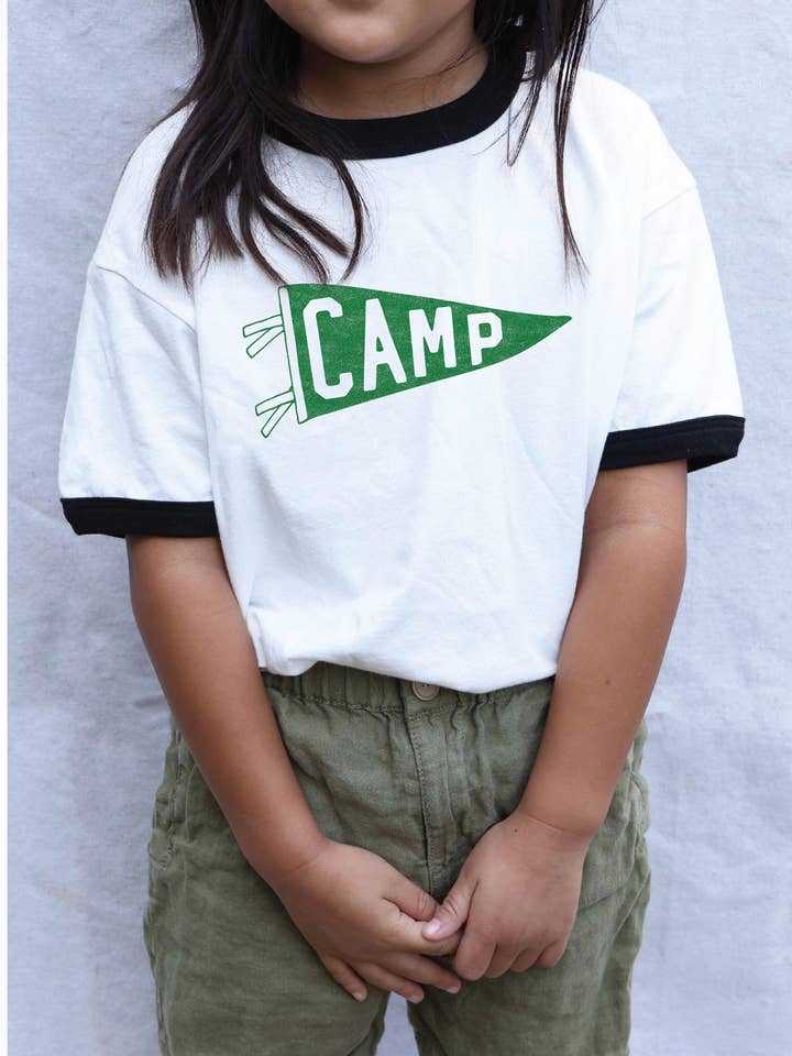 CAMP Toddler Unisex Ringer Top for wholesale by OAT COLLECTIVE