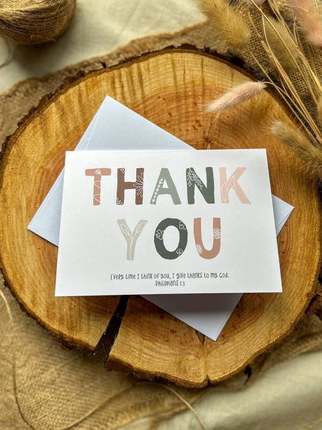 Tak kort - Filipperne 1:3 for engroshandel hos Daisy & Joy Design