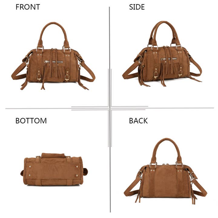 Gallantry - Venta al por mayor Bolso con correa - Mujer - Skyla Pequeño Ante Dorado2