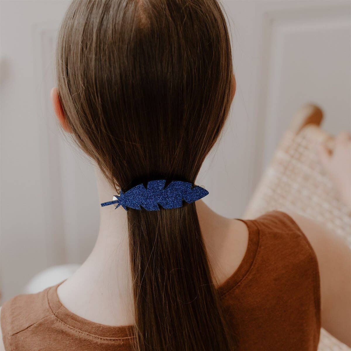 Les Petites Hirondelles - Vendita all'ingrosso Fermaglio per capelli - Donna - Barretta a clip piuma glitterata7