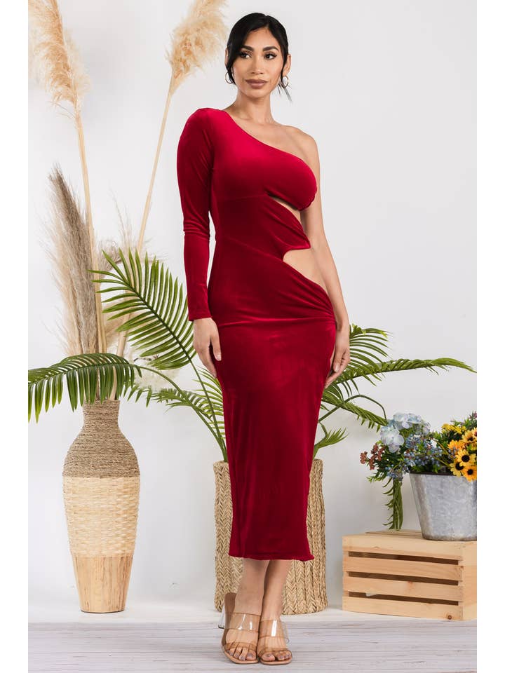 H&H Fashion Inc. - Wholesale Dress - Women's - D30868 - One Shoulder Side Cut Out Dress21