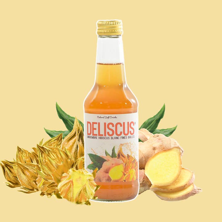 DELISCUS® HIBISCUS WHITE GINGER & FINE BUBBLES 25 CL for wholesale by DELISCUS