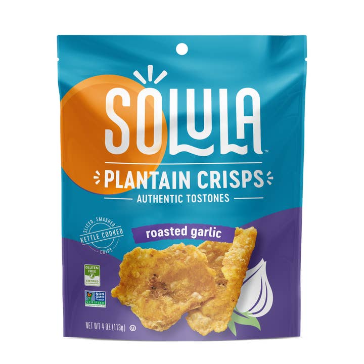 Solula - Wholesale Chips - Roasted Garlic Plantain Crisps