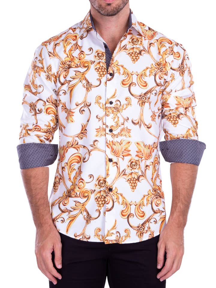 212283 - White Button Up Long Sleeve Dress Shirt for wholesale by Bespoke Moda