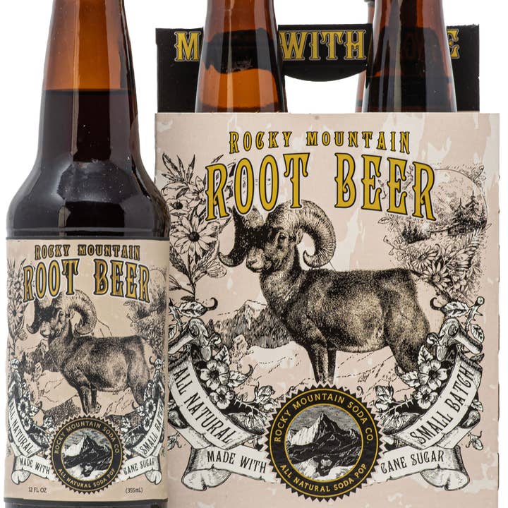 Rocky Mountain Soda - Wholesale Soda/Carbonated Drink - Rocky Mountain Root Beer Soda Pop (BOTTLES ONLY)