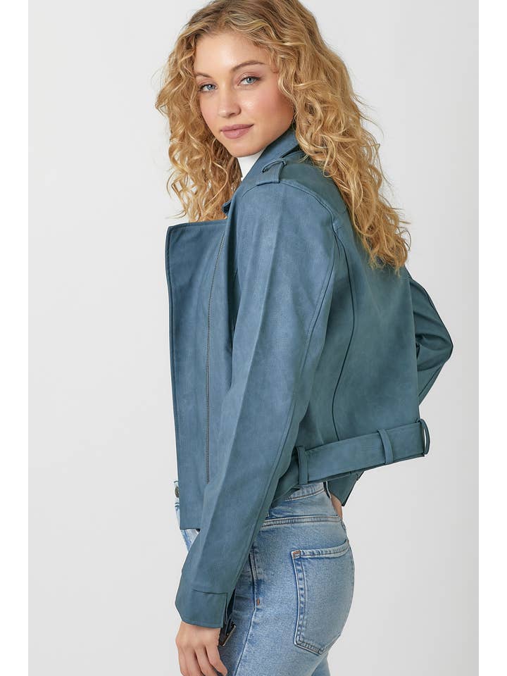 Mystree - Wholesale Leather Jacket - Women's - 60348 Leather Moto Jacket14