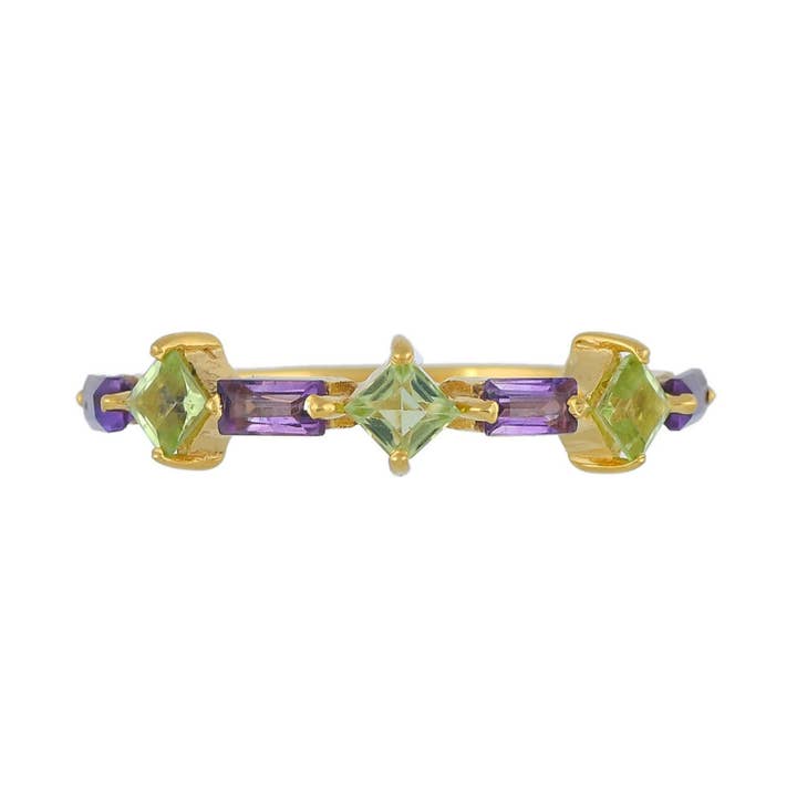 Amethyst Peridot Vermeil Silver Ring,Handmade,Special,Dainty and other Purchase Wholesale amethyst ring. Free Returns & Net 60 Terms on Faire trending on Faire.
