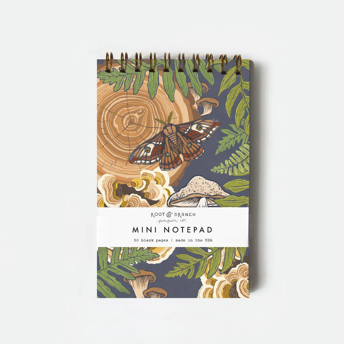 Root & Branch Paper Co. - Wholesale Notepad - Mushroom Grove Mini Spiral Notepad