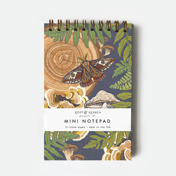 Root & Branch Paper Co. - Wholesale Notepad - Mushroom Grove Mini Spiral Notepad0