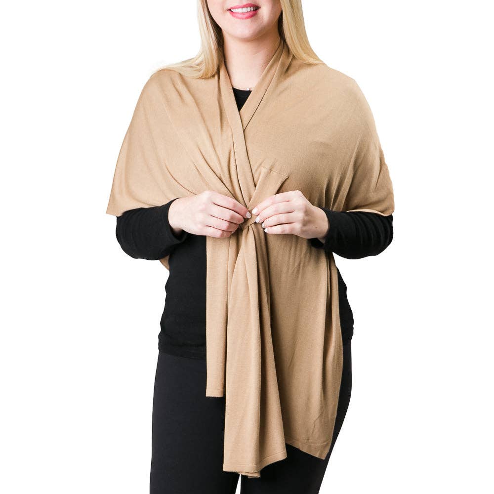 Top It Off - Wholesale Wrap - Women's - Kaylie Keyhole Wrap - One Size Chic Classic - Winter 202518