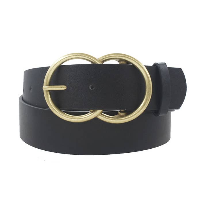 DOUBLE CIRCLE BUCKLE BELT, IW 3827A032WGO for wholesale by JOIA ACCESSORIES
