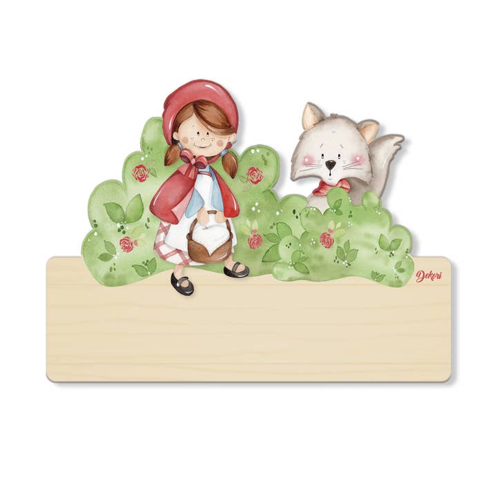 Plaque Petit Chaperon Rouge personnalisable pour la vente par Dekori